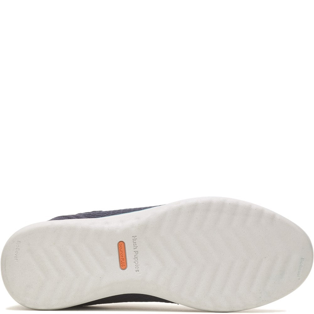 Mens Sports Navy Hush Puppies Good Shoe Slip On