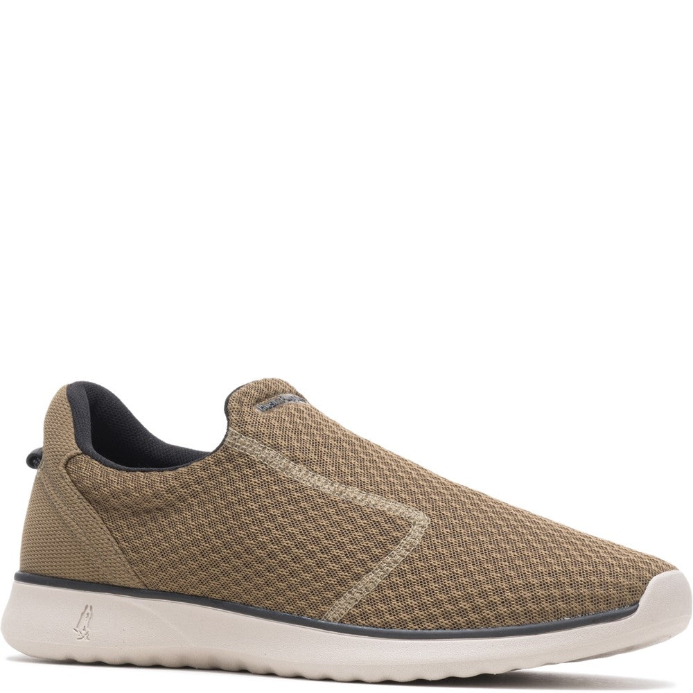 Mens Sports Olive Hush Puppies Good Shoe Slip On