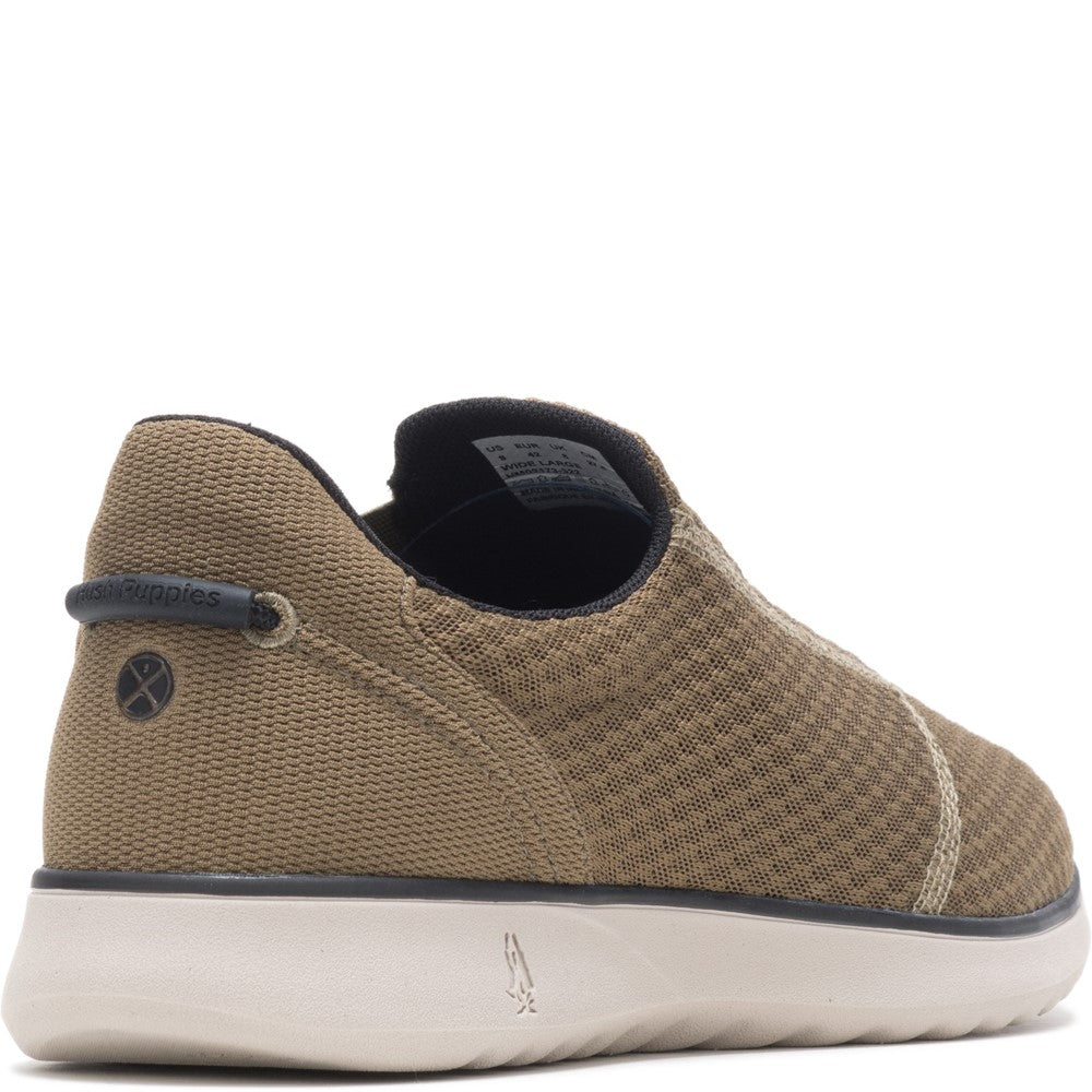 Mens Sports Olive Hush Puppies Good Shoe Slip On
