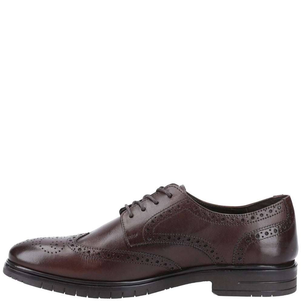 Mens Formal Lace Up Shoes Brown Hush Puppies Santiago Lace Shoes