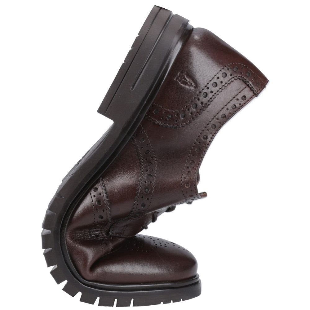 Mens Formal Lace Up Shoes Brown Hush Puppies Santiago Lace Shoes