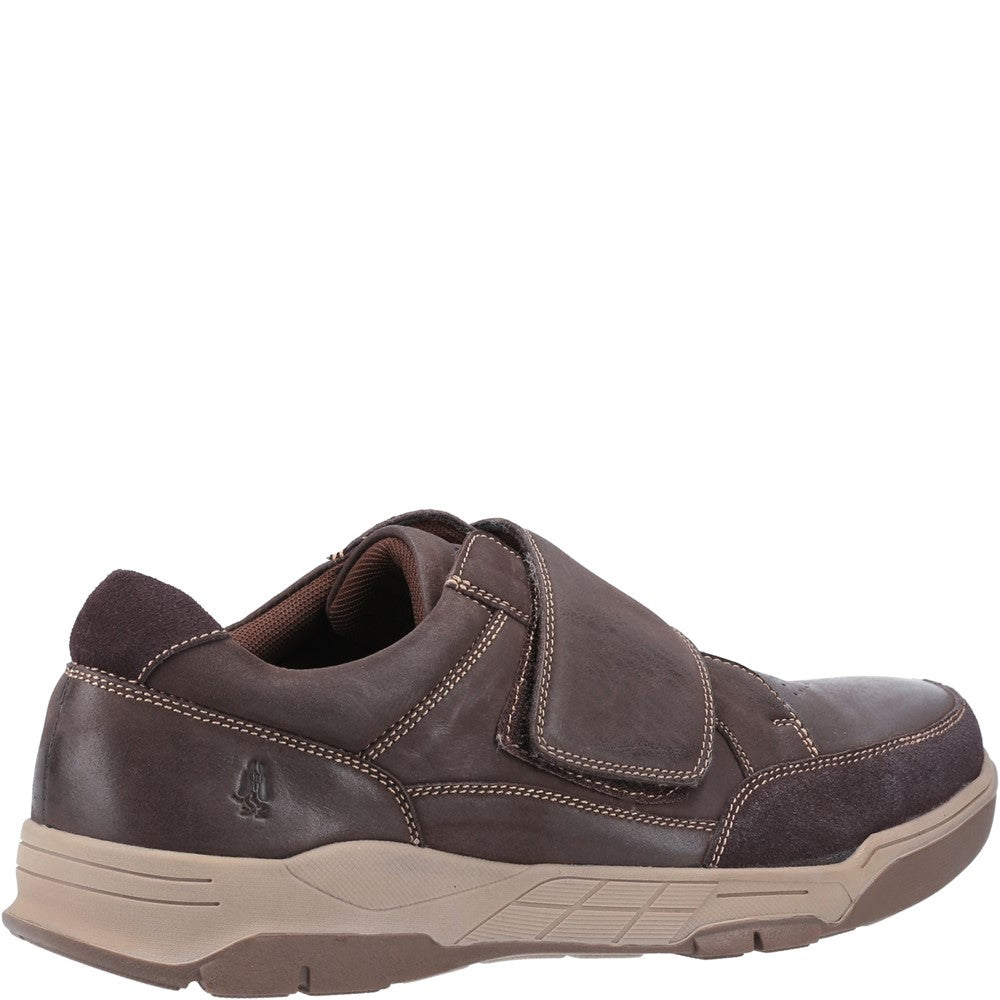 Mens Classic Touch Fastening Shoes Brown Hush Puppies Fabian Touch Fastening Shoes