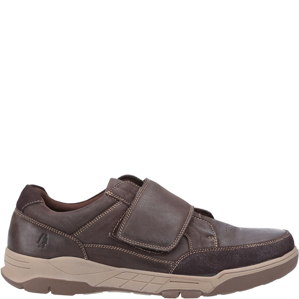 Mens Classic Touch Fastening Shoes Brown Hush Puppies Fabian Touch Fastening Shoes