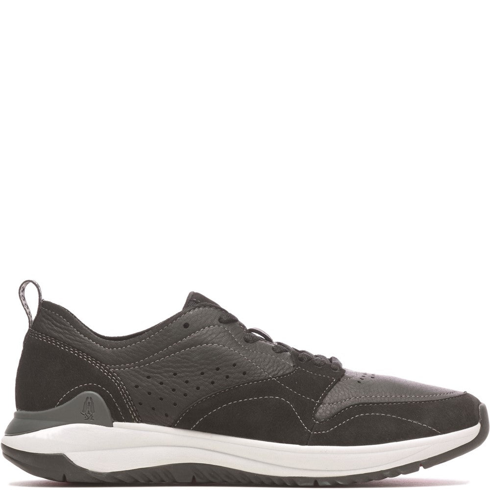 Mens Sports Black Hush Puppies Felix Perf Lace Shoes