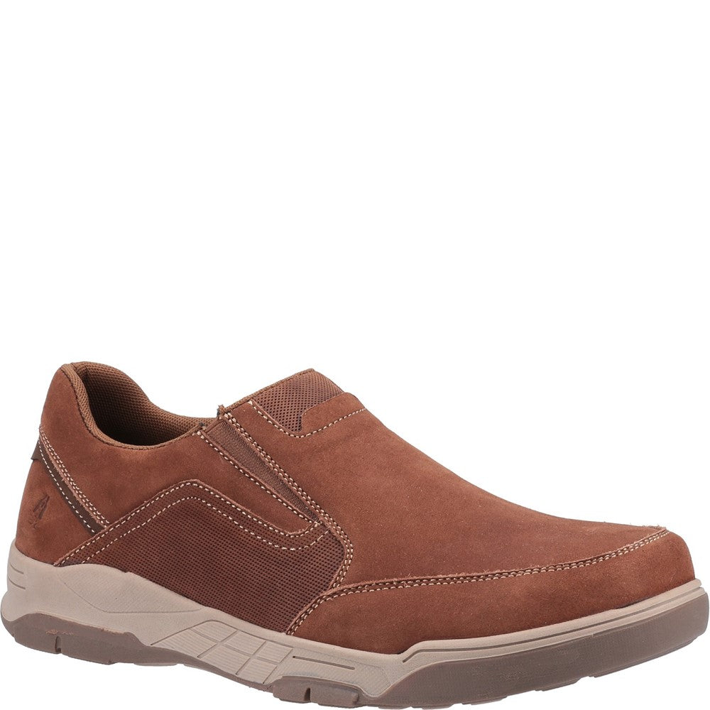 Mens Classic Slip On Shoes Tan Hush Puppies Fletcher Shoe