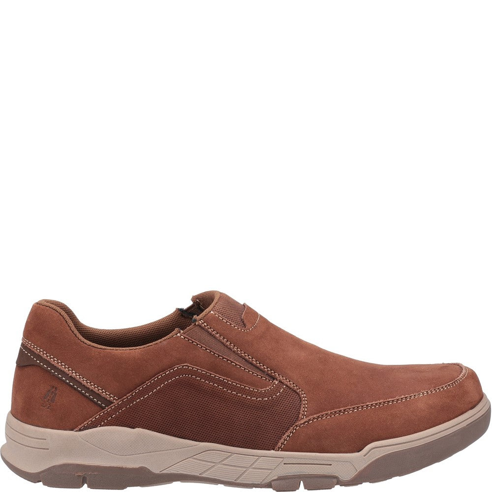 Mens Classic Slip On Shoes Tan Hush Puppies Fletcher Shoe