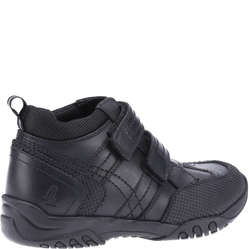 Boys BTS FLFR Black Hush Puppies Jezza Junior School Boot