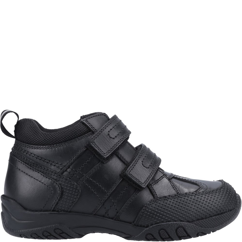Boys BTS FLFR Black Hush Puppies Jezza Junior School Boot