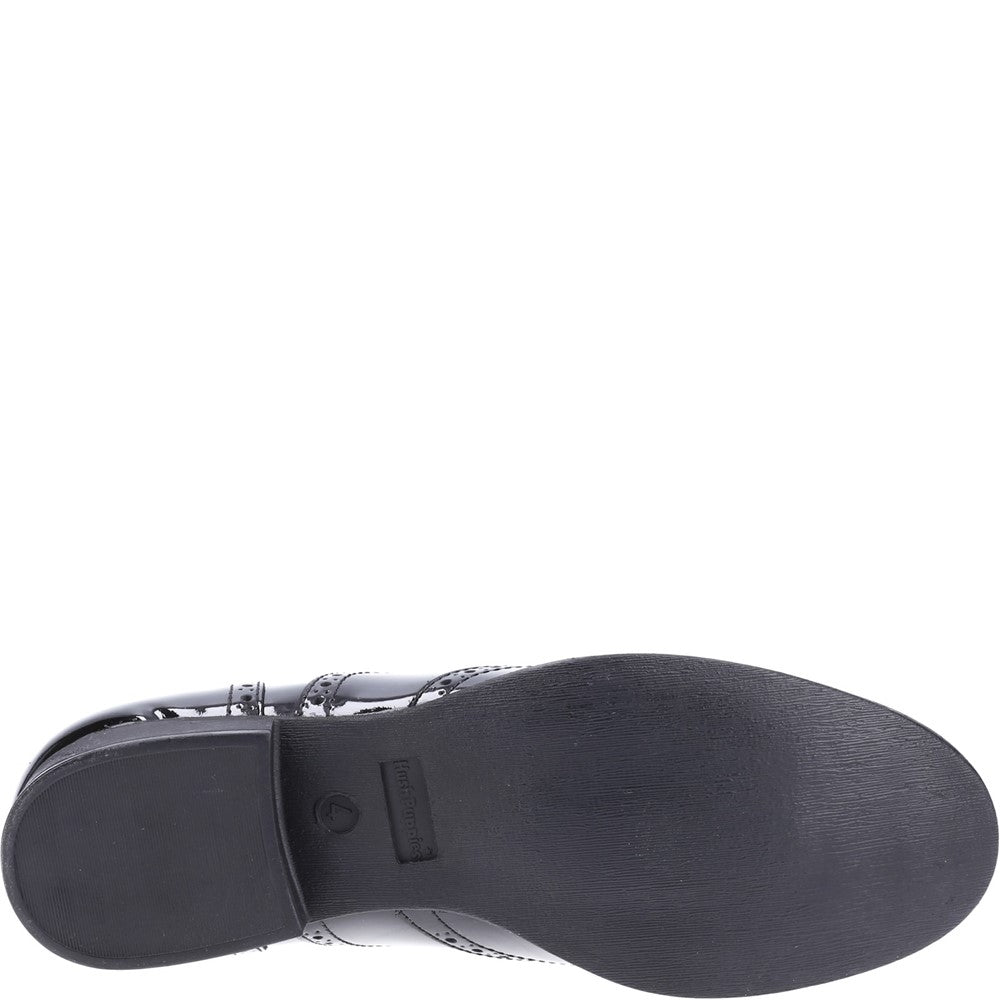 Girls BTS Black XL Hush Puppies Kada Senior Patent School Shoe