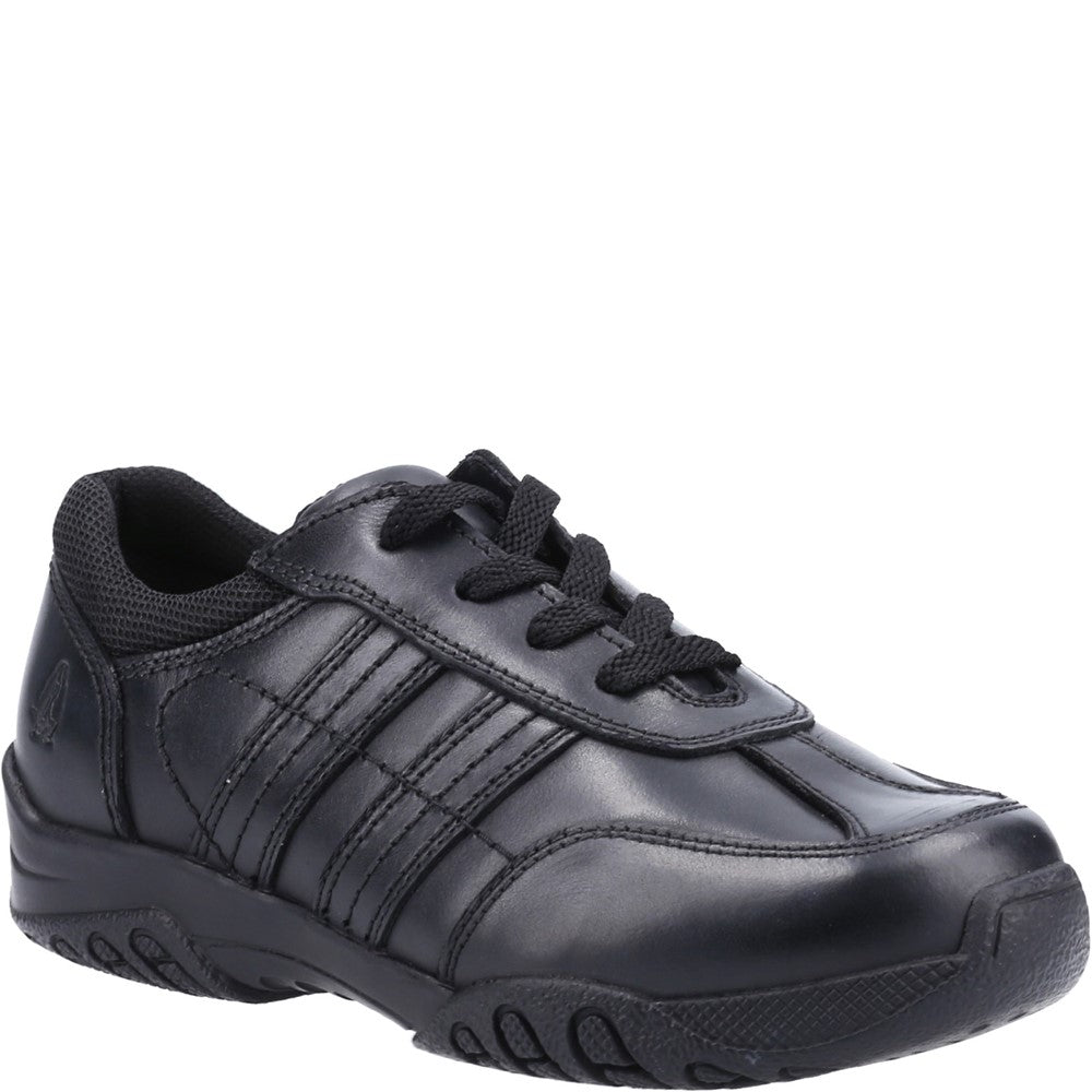 Boys BTS Black  Hush Puppies Jezza2 Senior School Shoe