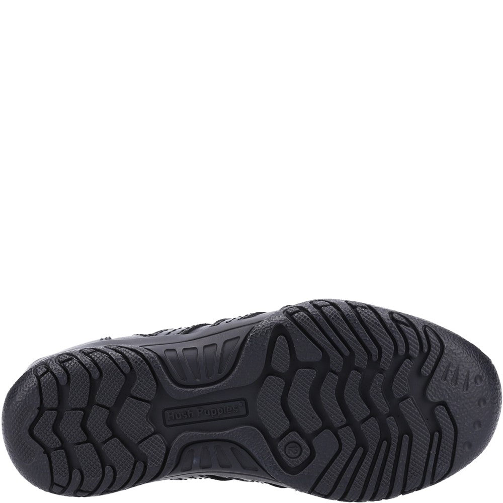 Boys BTS Black  Hush Puppies Jezza2 Senior School Shoe