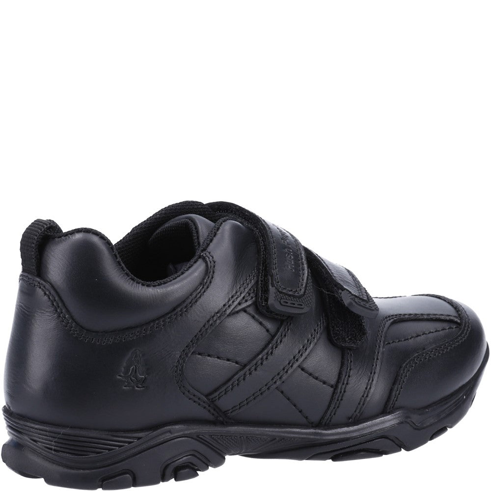 Boys BTS Black Hush Puppies Levi Infant School Shoe