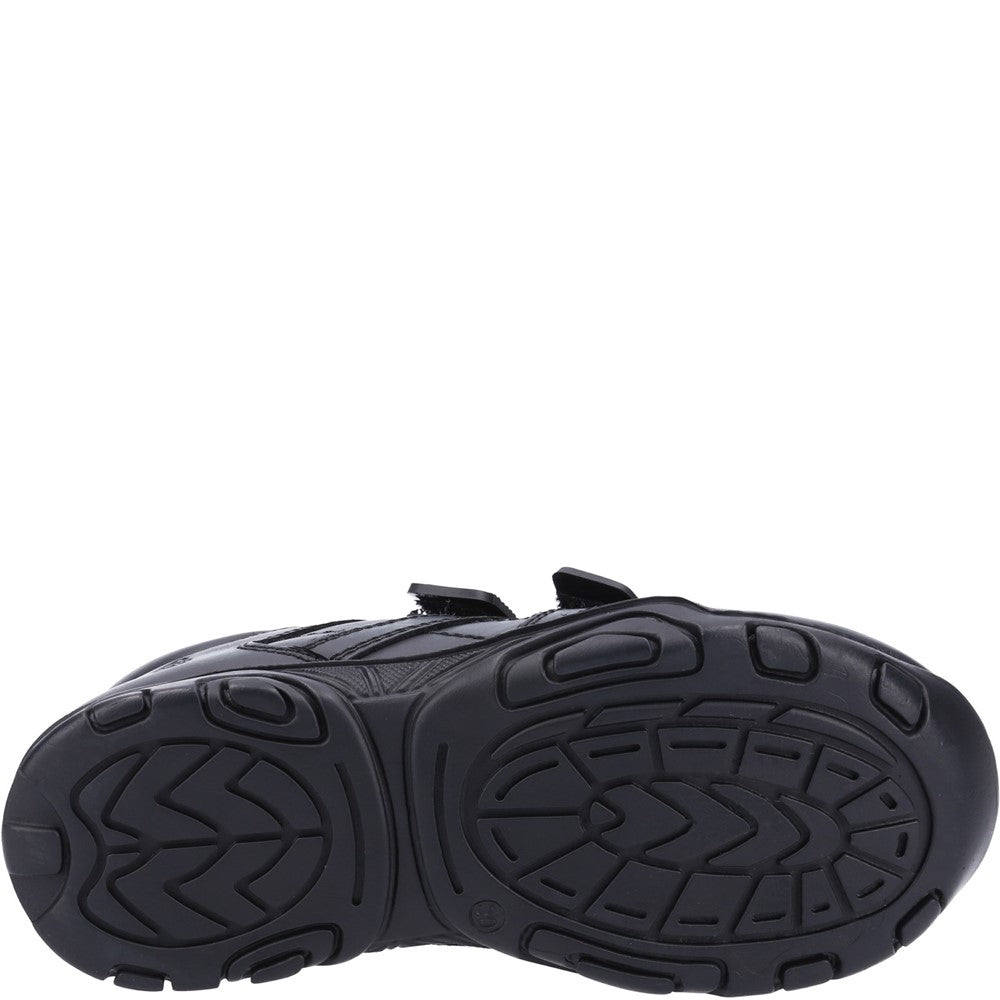 Boys BTS Black Hush Puppies Levi Infant School Shoe