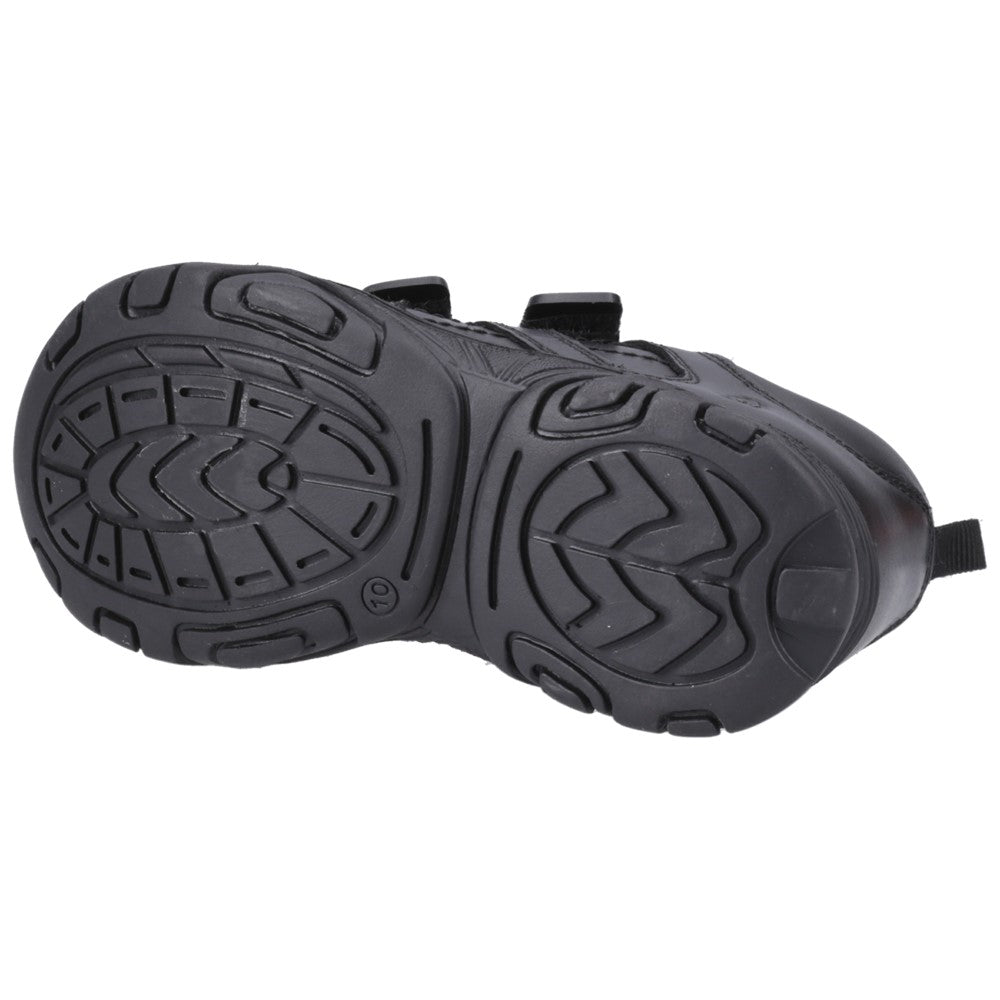 Boys BTS Black Hush Puppies Levi Infant School Shoe