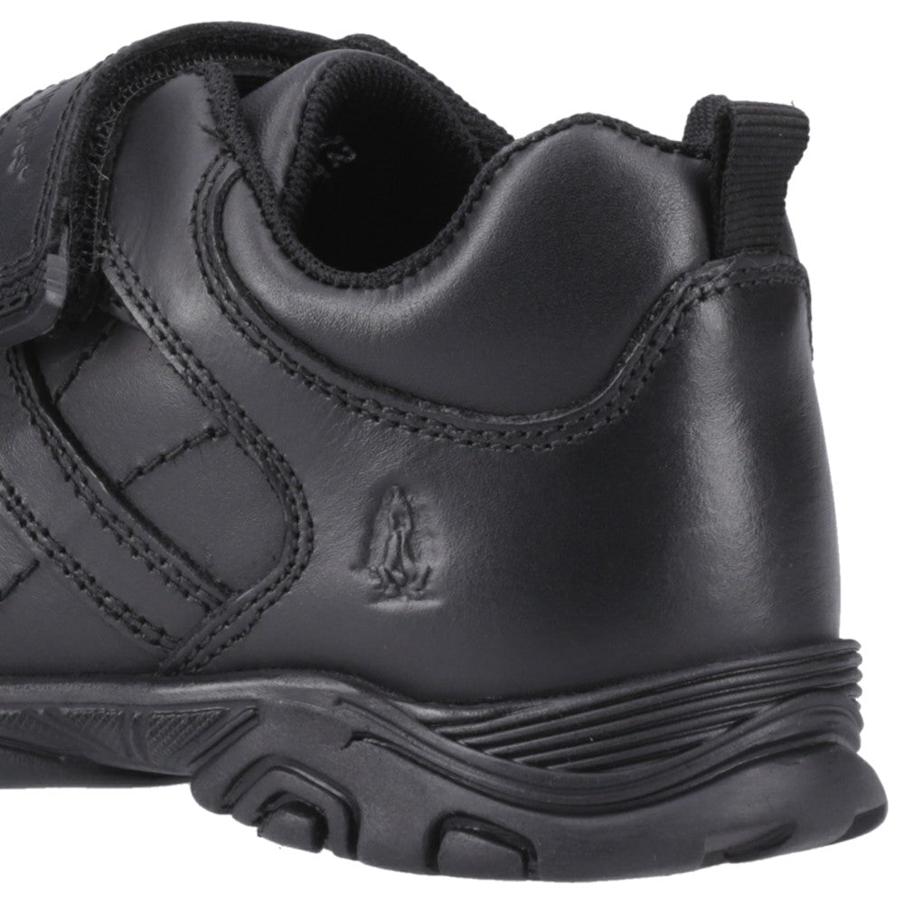 Boys BTS Black Hush Puppies Levi Infant School Shoe