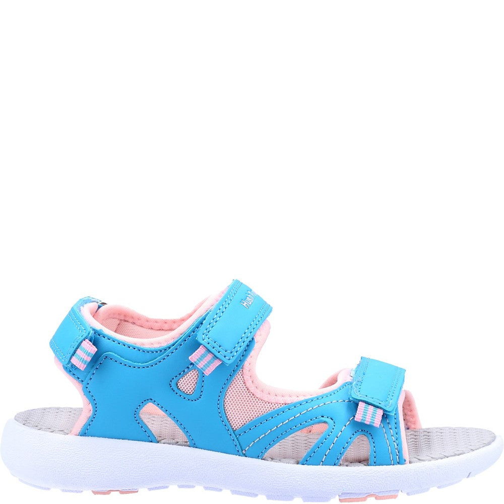 GIRLS SUMMER Aqua Hush Puppies Lilly Quarter Strap Sandal