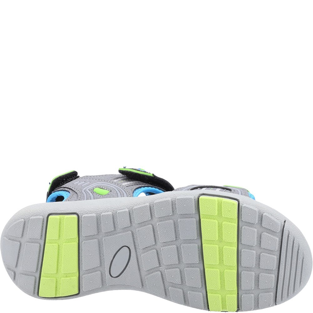 BOYS SUMMER Grey Hush Puppies Mario Quarter Strap Sandal