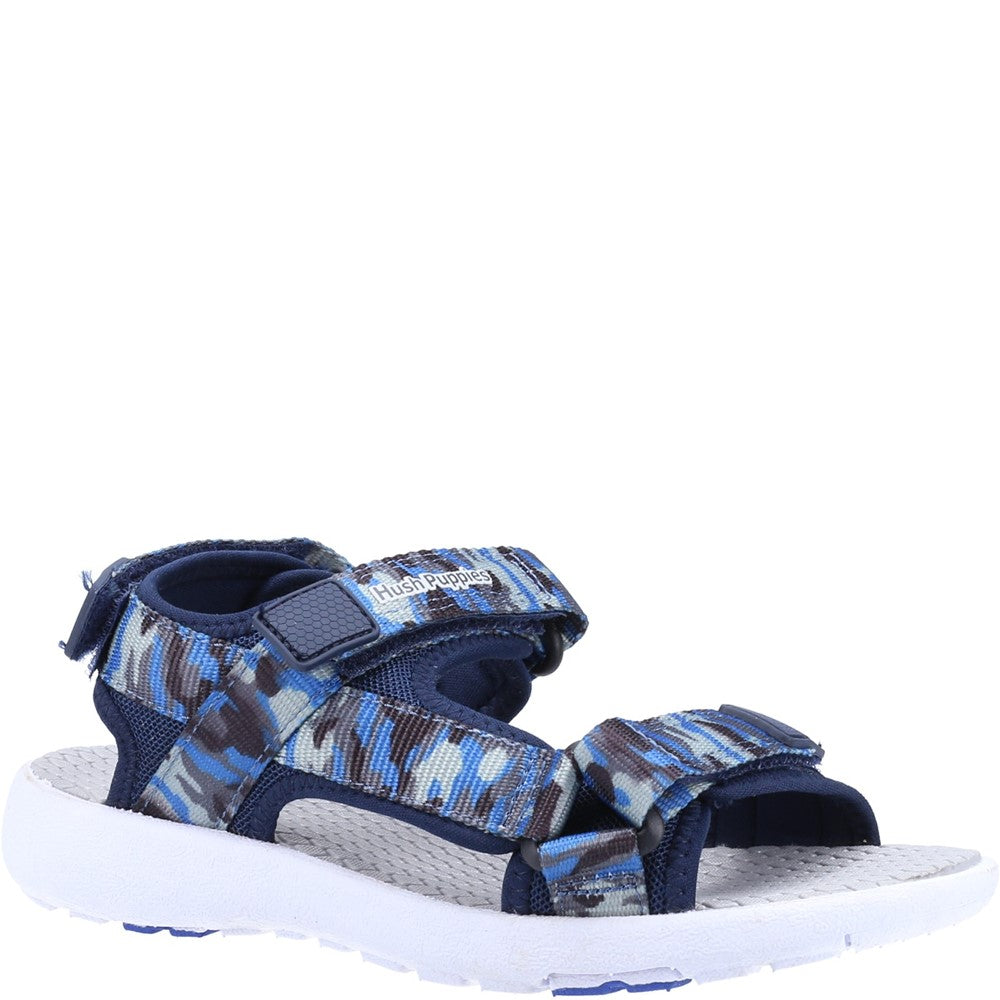 BOYS SUMMER Navy Hush Puppies Miles Quarter Strap Sandal