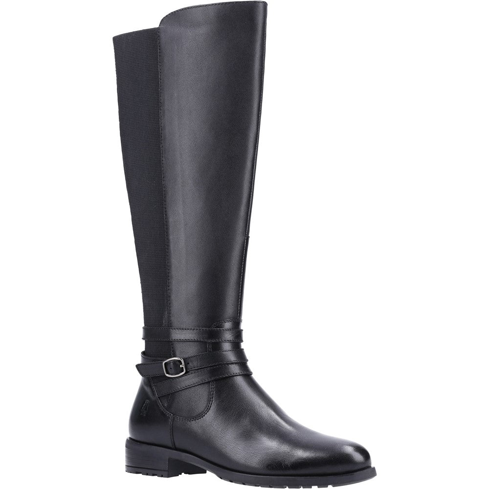Ladies Long Boots Black Hush Puppies Vanessa Calf Boot