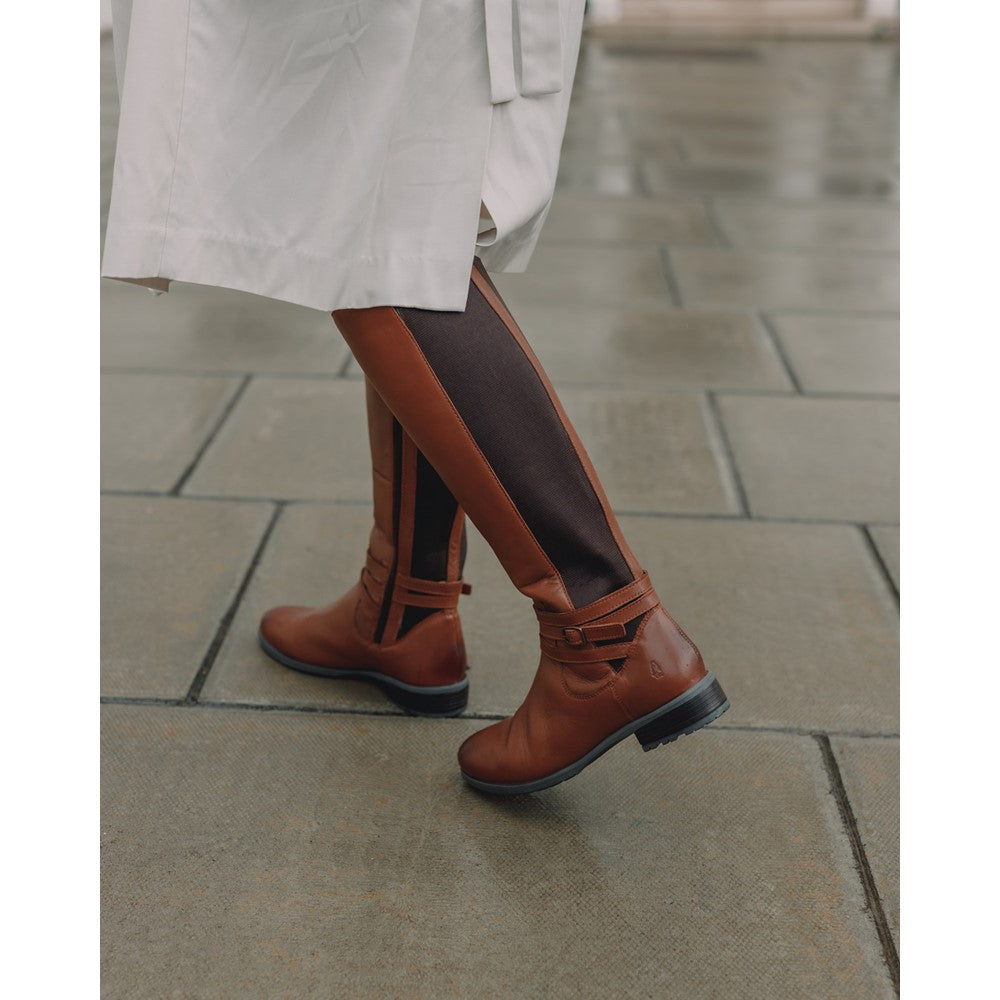 Ladies Long Boots Tan Hush Puppies Vanessa Calf Boot