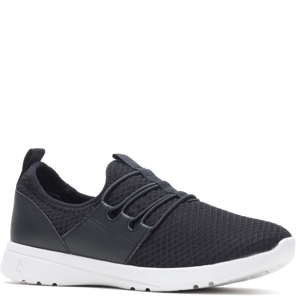 Ladies Sports Black/White Hush Puppies Good Shoe Bungee