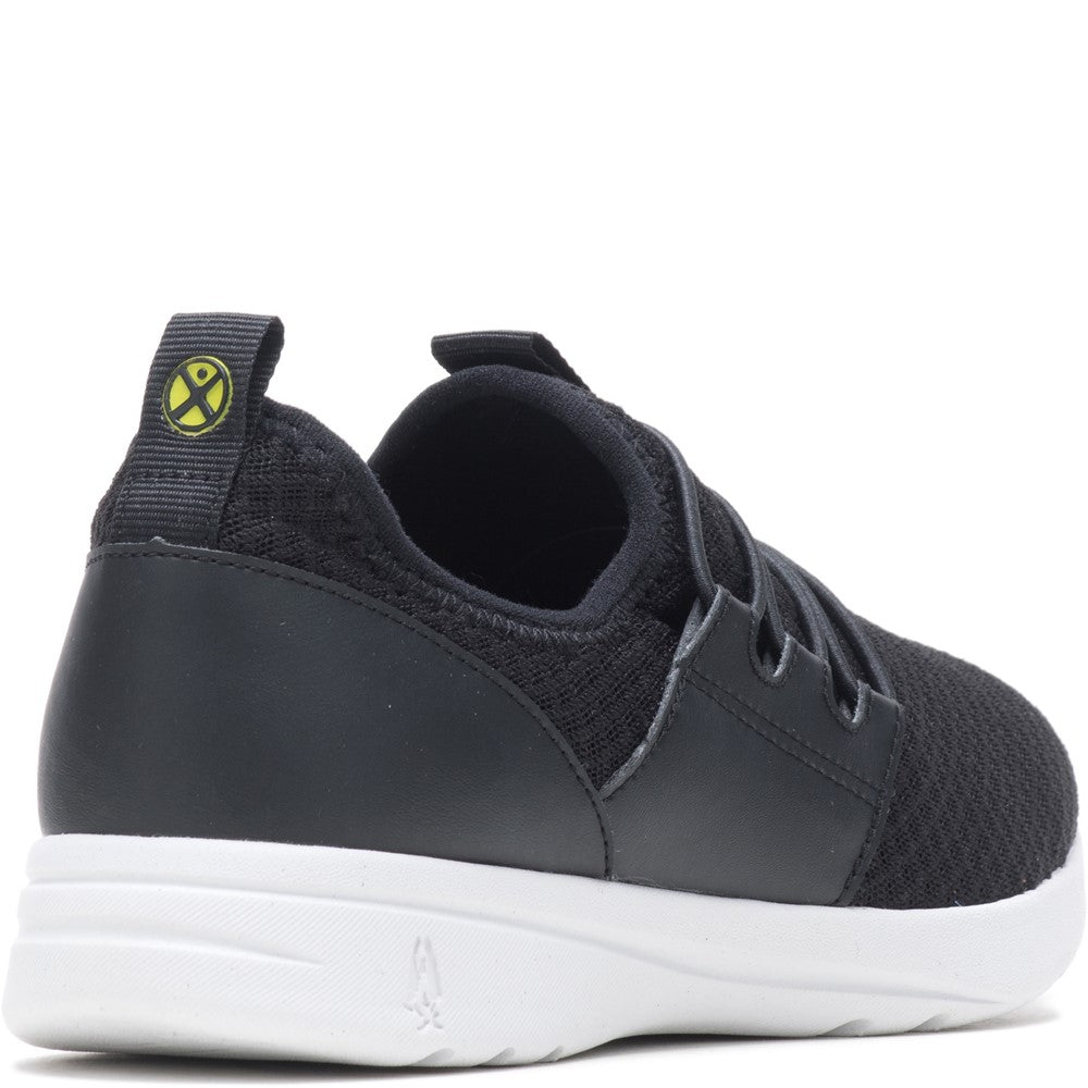 Ladies Sports Black/White Hush Puppies Good Shoe Bungee