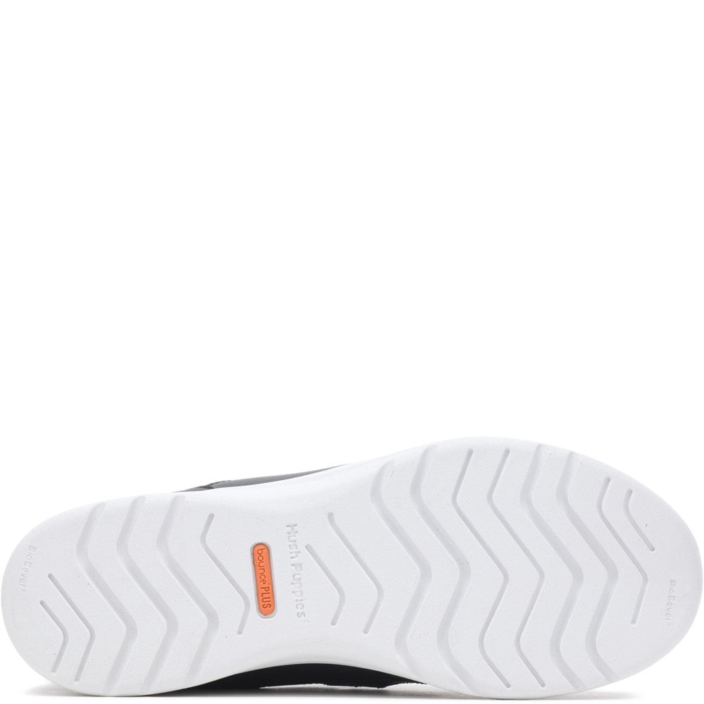 Ladies Sports Black/White Hush Puppies Good Shoe Bungee