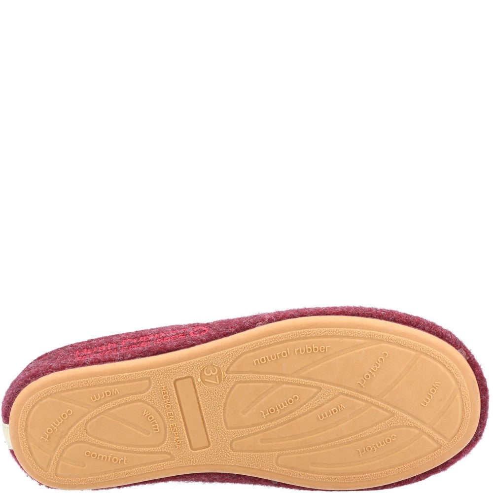 Classic Ladies Slippers Burgundy Hush Puppies The Good Slipper