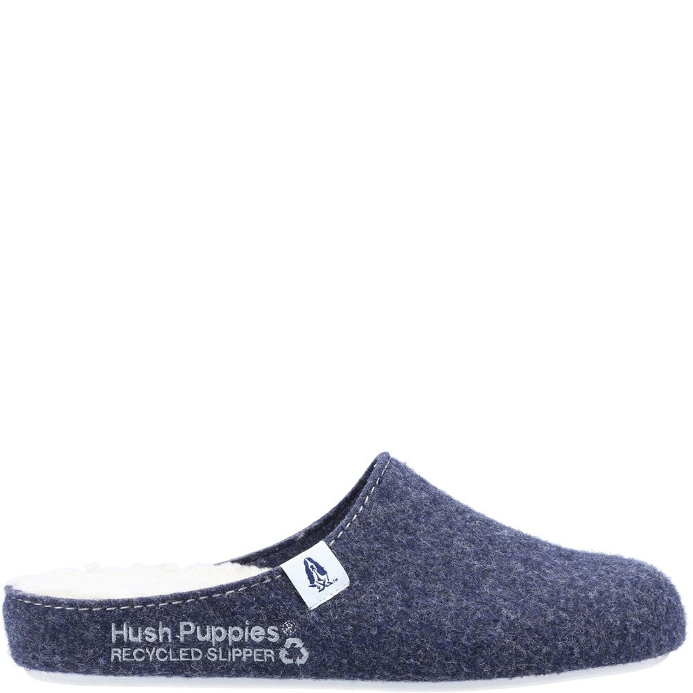 Classic Ladies Slippers Navy/White Hush Puppies The Good Slipper