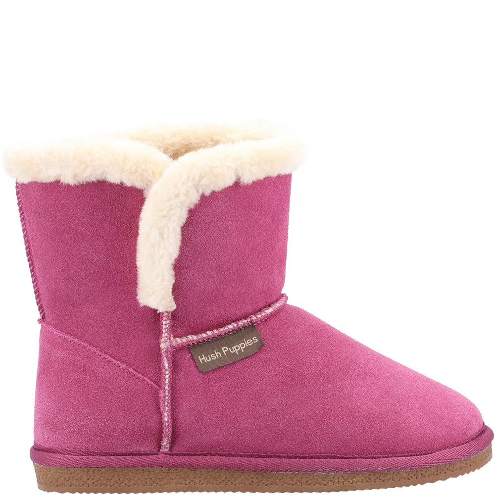 Classic Ladies Slippers Pink Hush Puppies Ashleigh Slipper Bootie