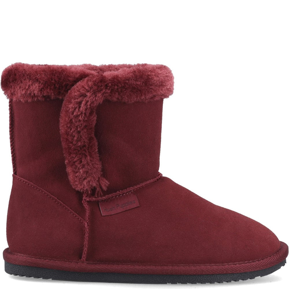 Classic Ladies Slippers Bordo Hush Puppies Ashleigh Slipper Bootie