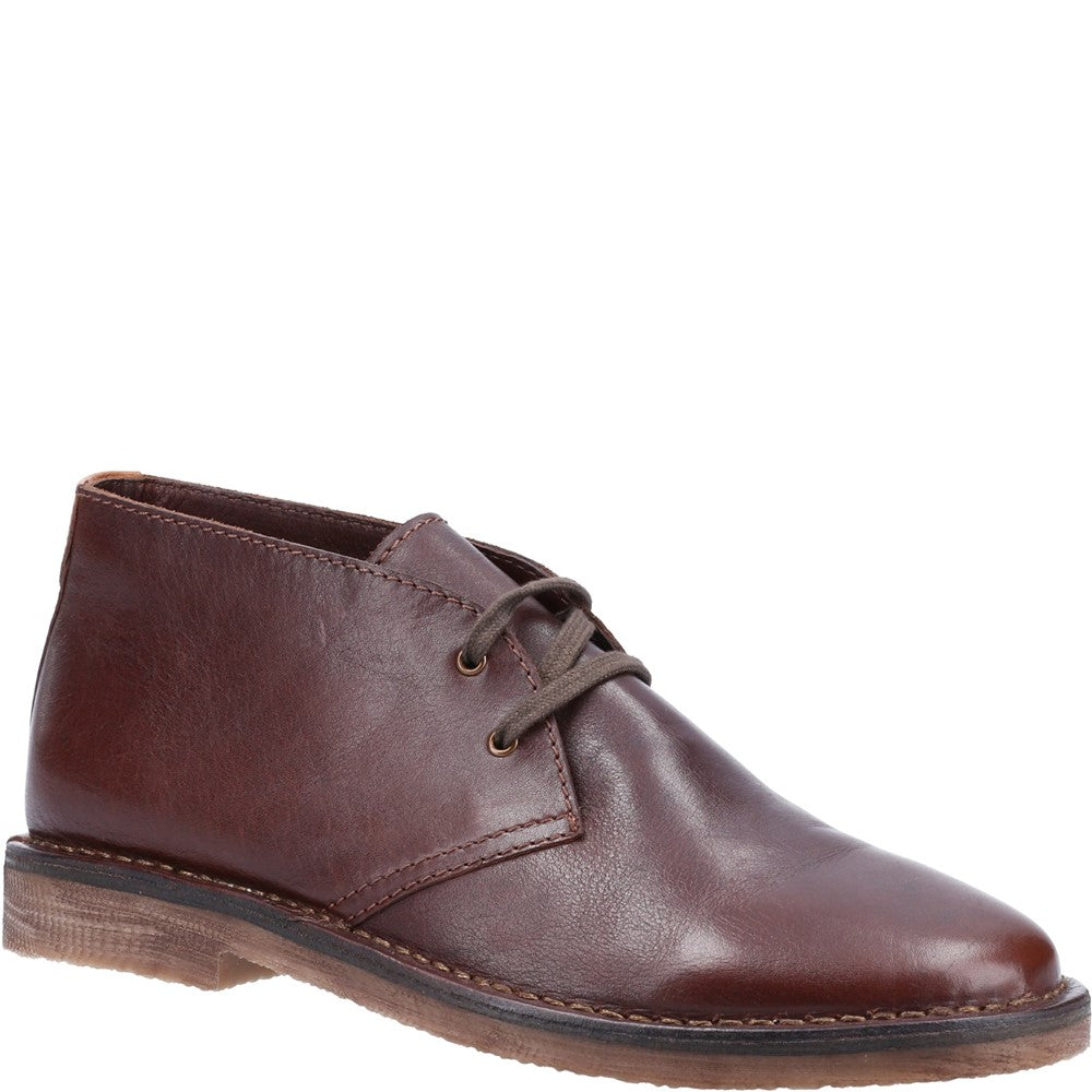 Mens Boots Brown Hush Puppies Samuel Leather Chukka Boot