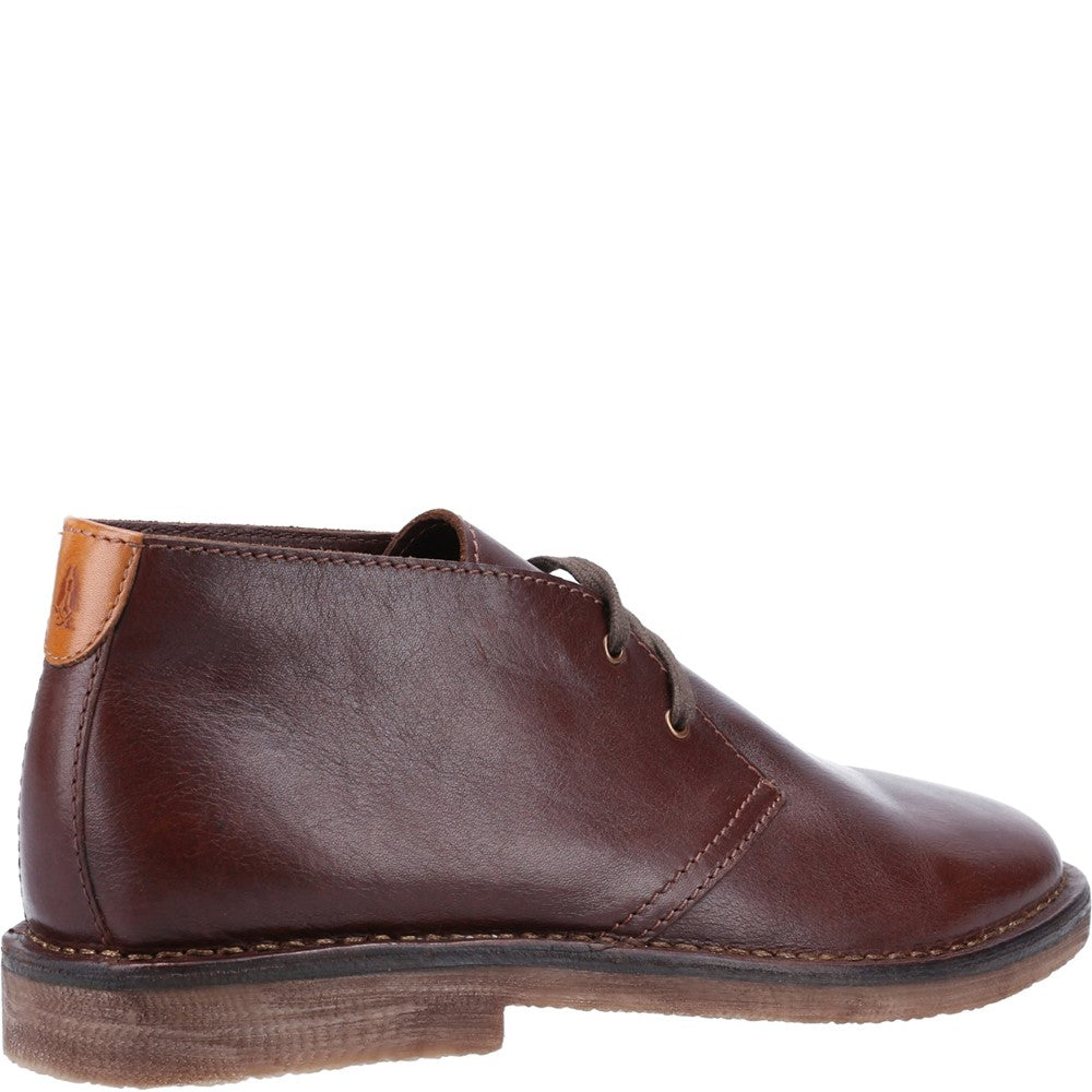 Mens Boots Brown Hush Puppies Samuel Leather Chukka Boot