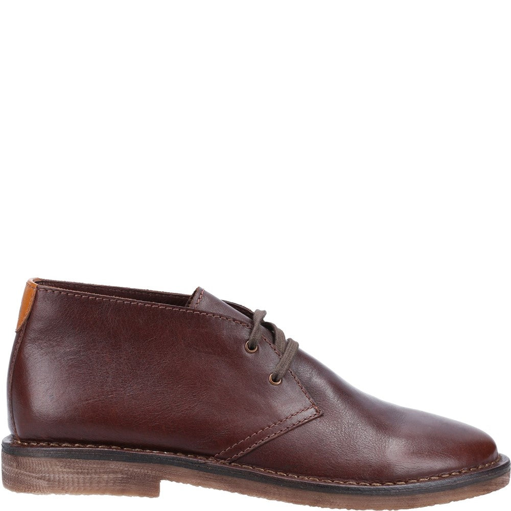 Mens Boots Brown Hush Puppies Samuel Leather Chukka Boot