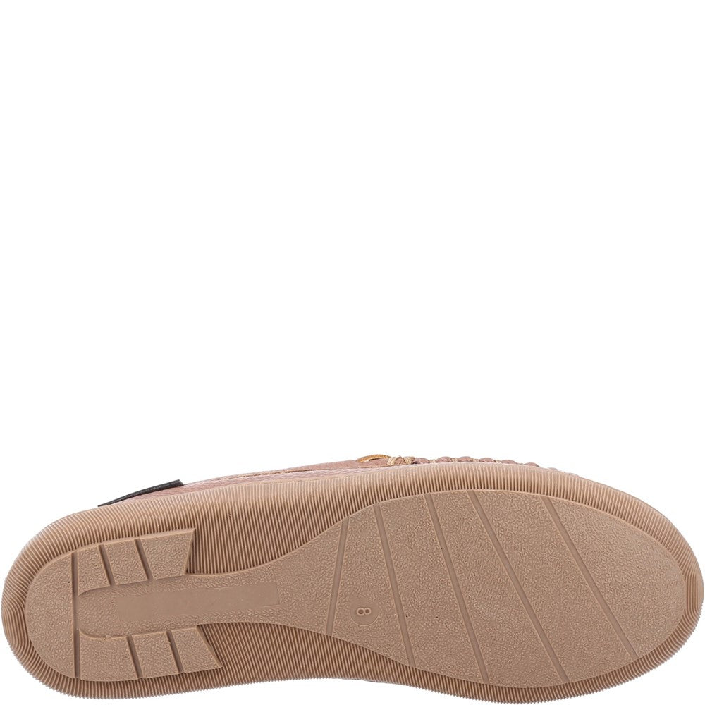 Classic Mens Slippers Tan Hush Puppies Ace Leather Slipper