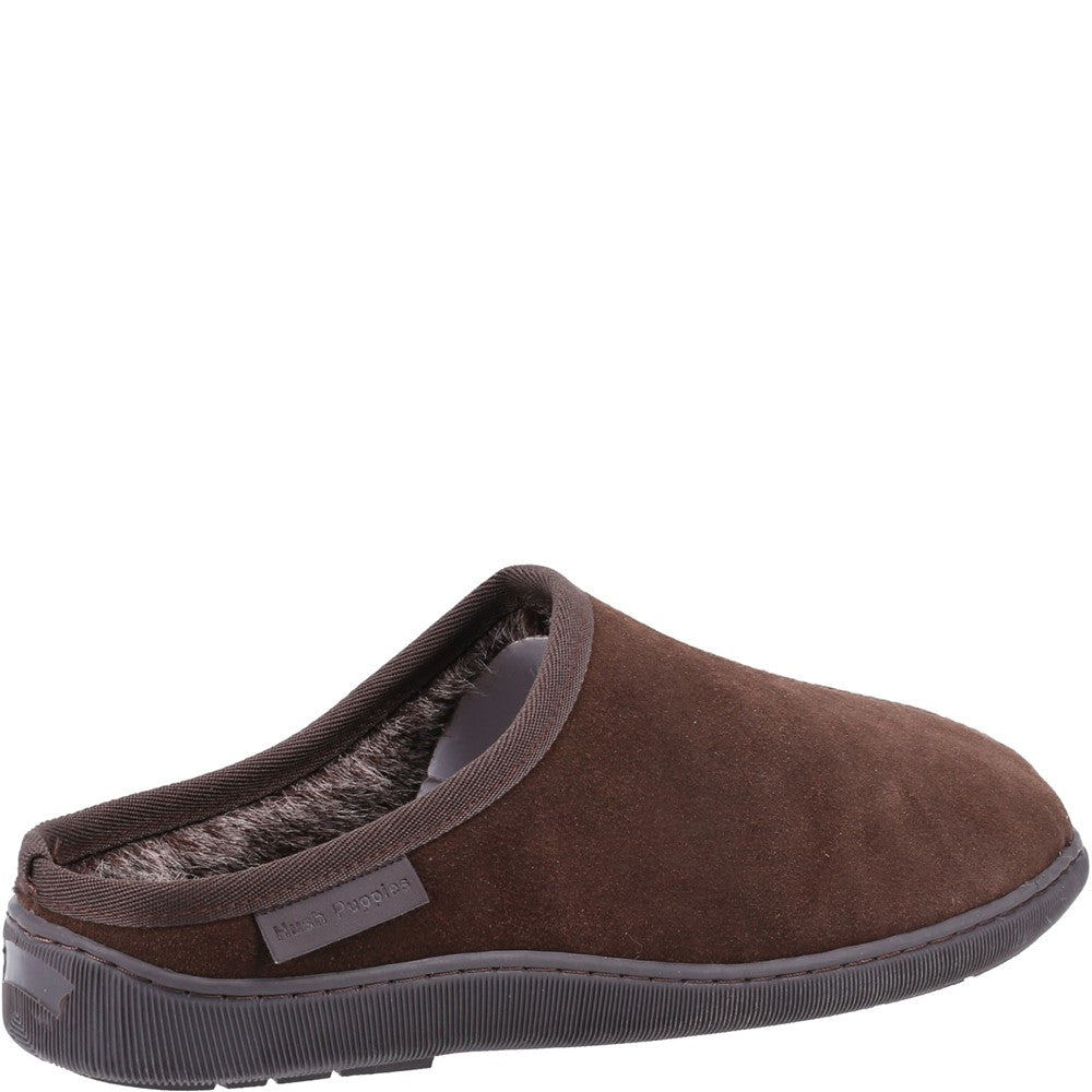 Classic Mens Slippers Brown Hush Puppies Ashton Slipper