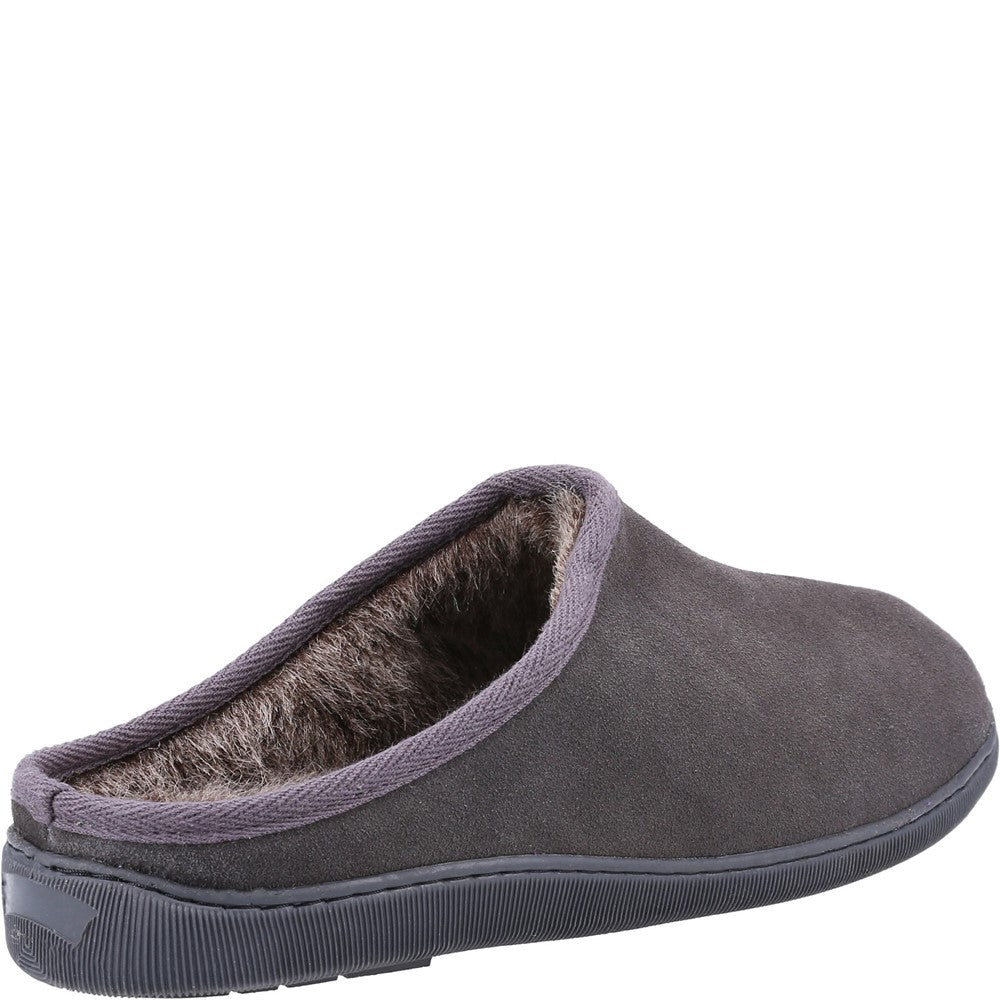 Classic Mens Slippers Grey Hush Puppies Ashton Slipper