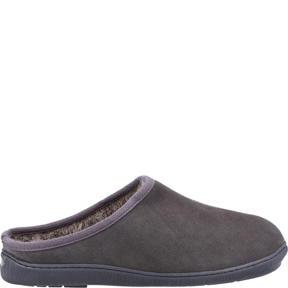 Classic Mens Slippers Grey Hush Puppies Ashton Slipper