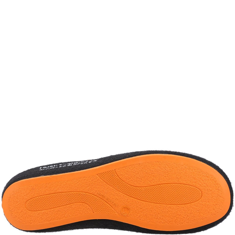 Classic Mens Slippers Black/Orange Hush Puppies The Good Slipper