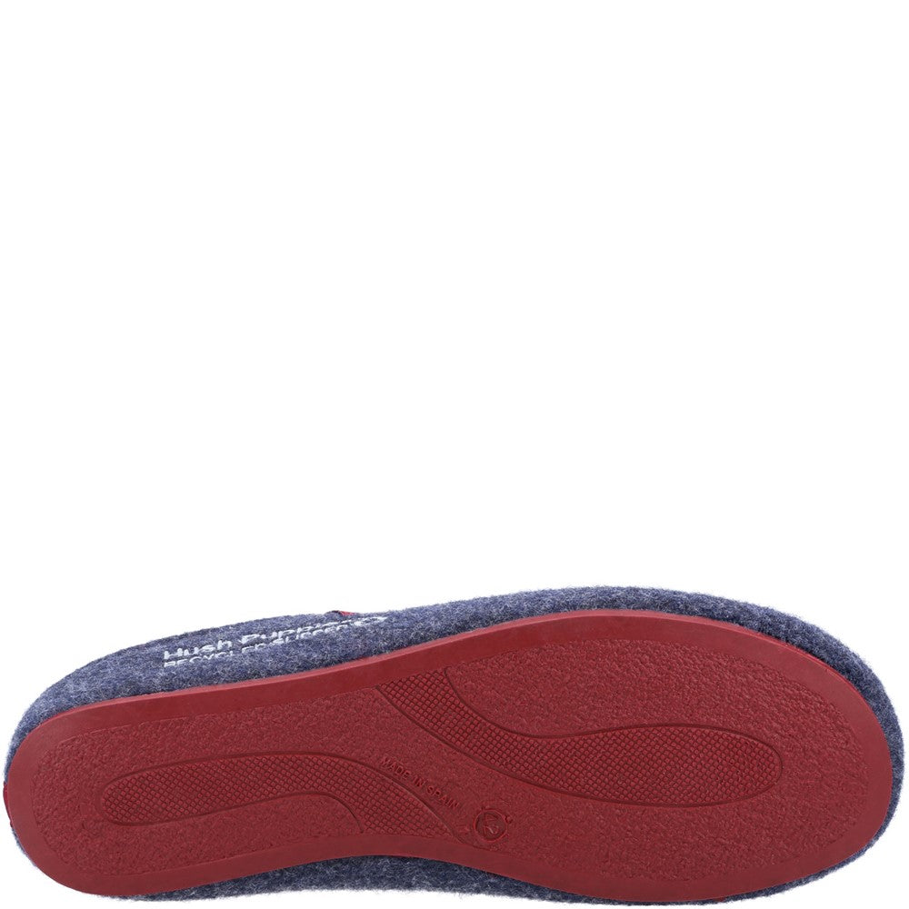 Classic Mens Slippers Navy/Red Hush Puppies The Good Slipper