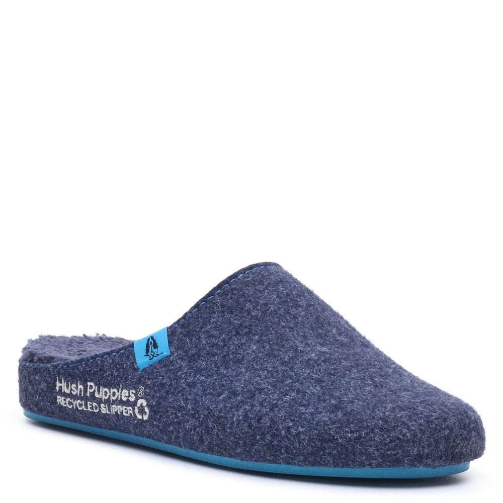 Classic Mens Slippers Navy/Black Hush Puppies The Good Slipper