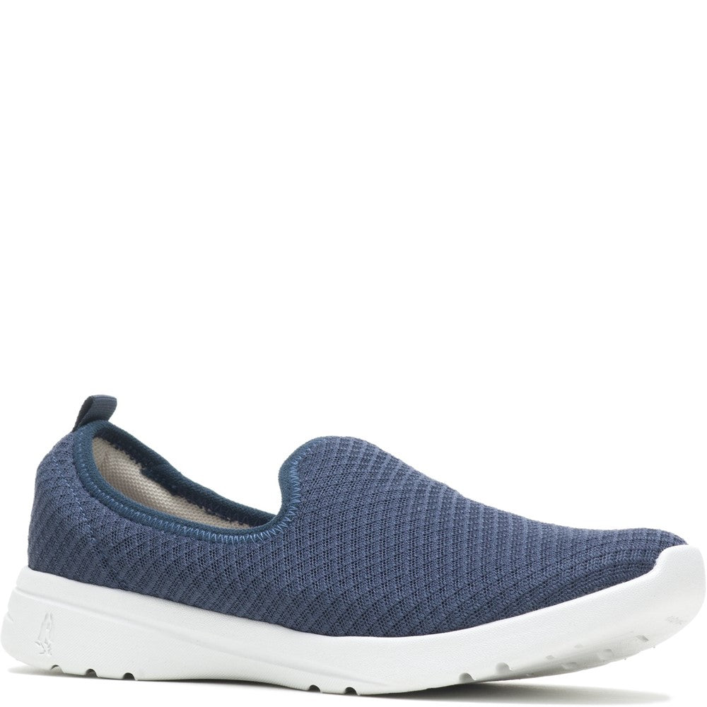 Ladies Sports Navy/White Hush Puppies Good Shoe Slip On