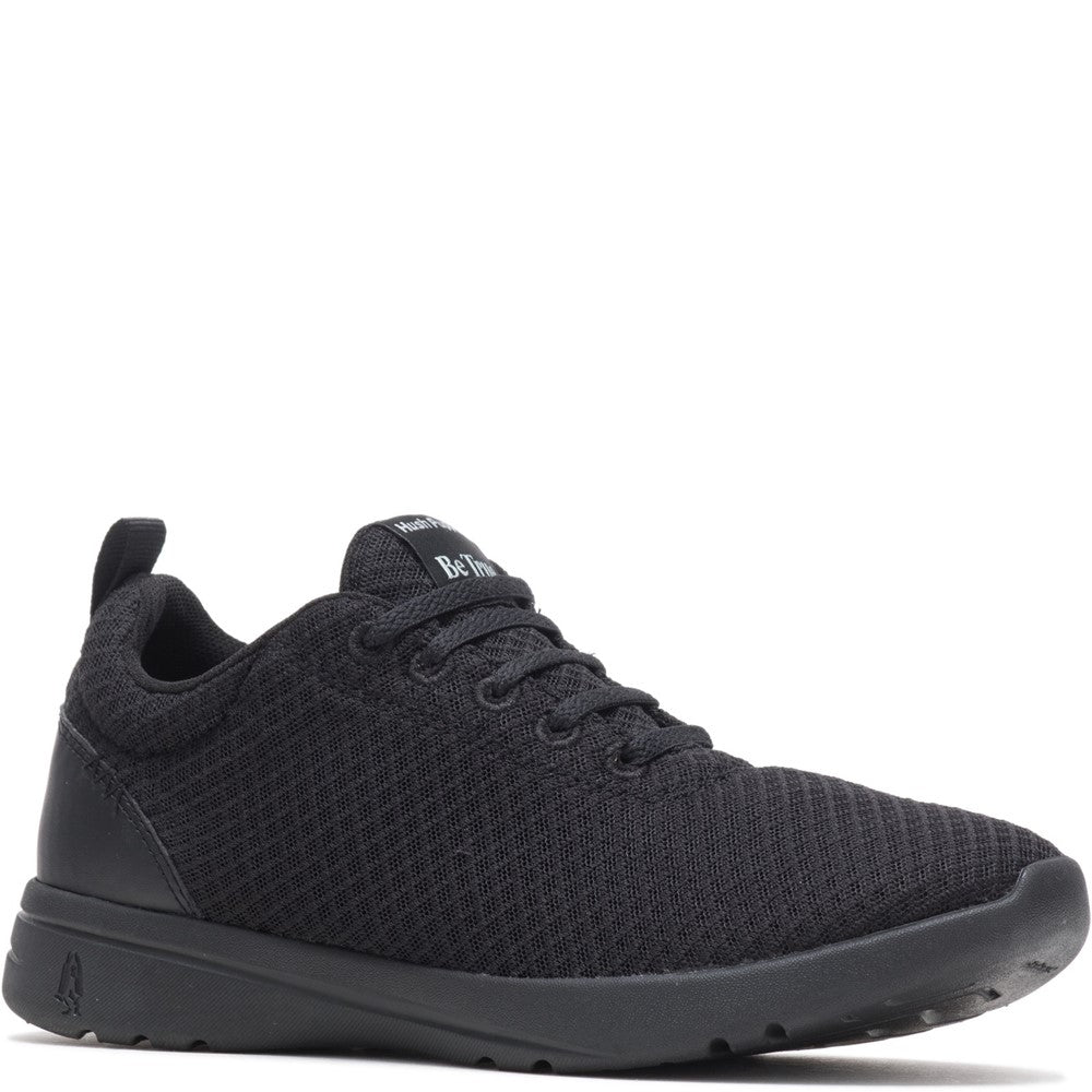 Ladies Sports Black/Black Hush Puppies Good Shoe Lace
