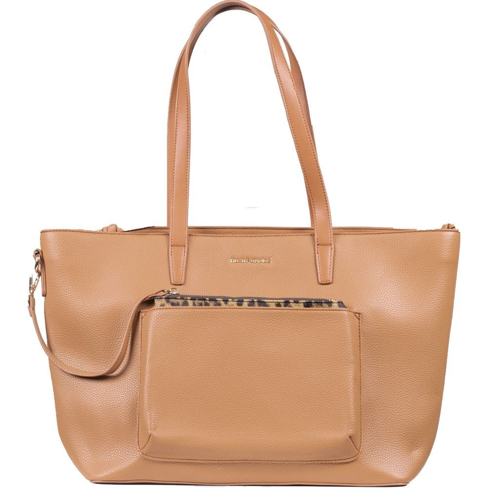 Hand Bags Tan Hush Puppies Sadie Leopard Tote Bag