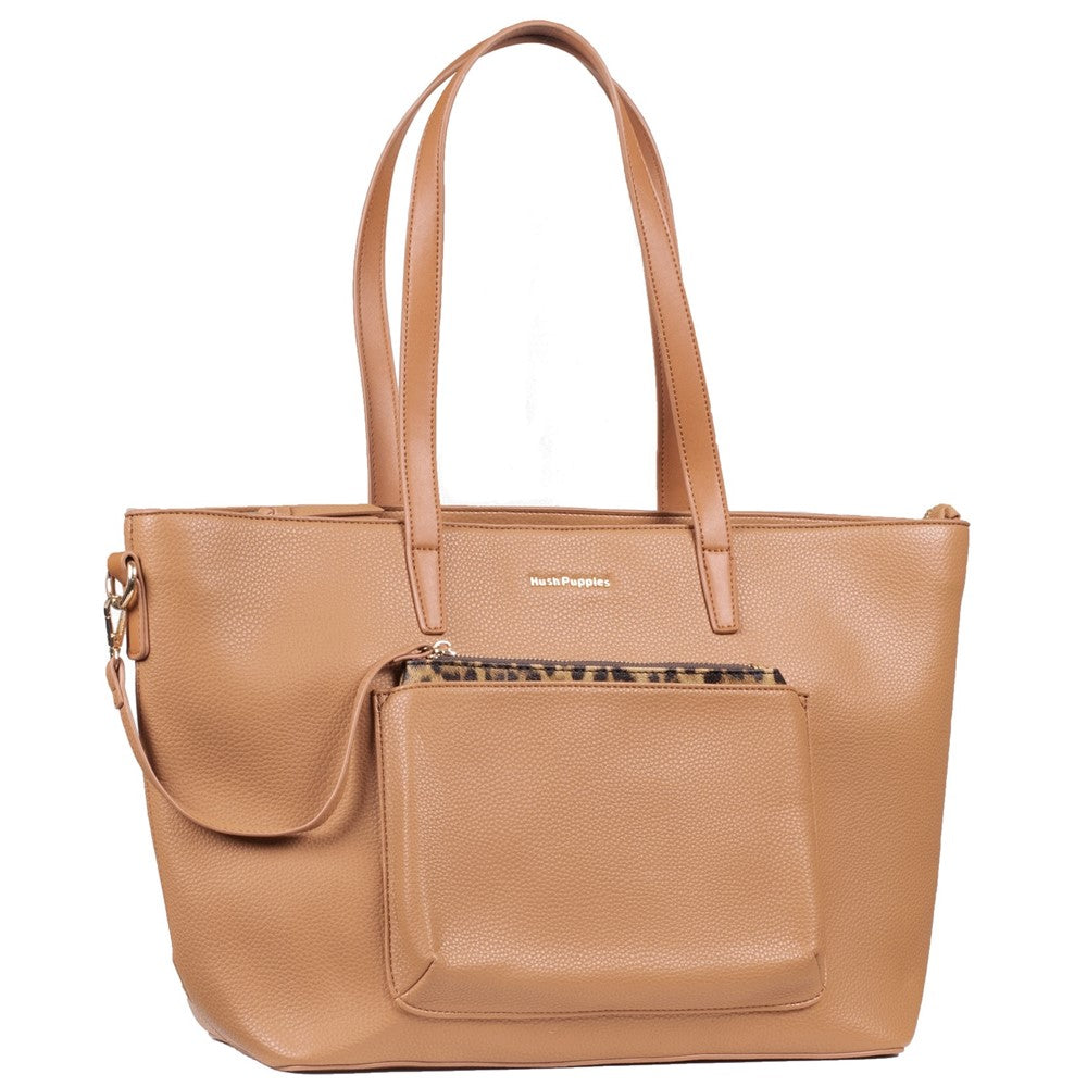Hand Bags Tan Hush Puppies Sadie Leopard Tote Bag