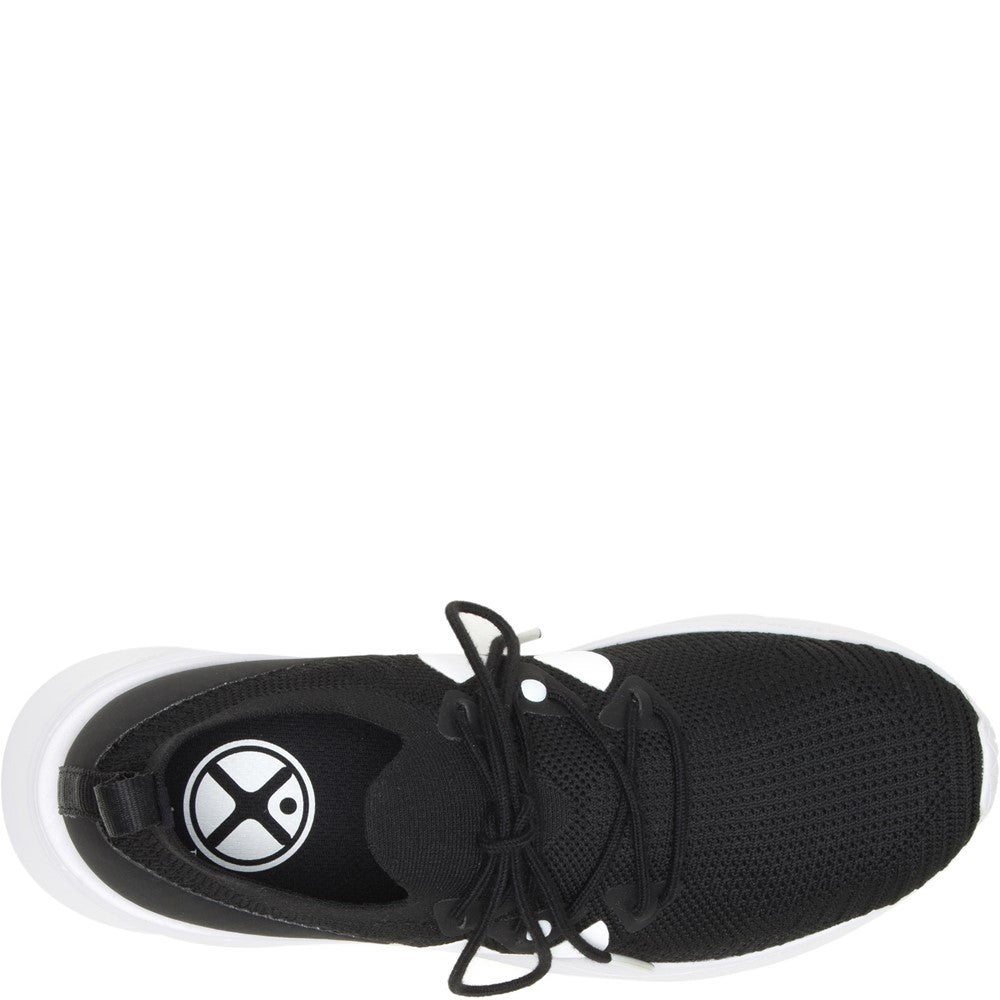 Ladies Sports Black/White Hush Puppies Spark Shoe