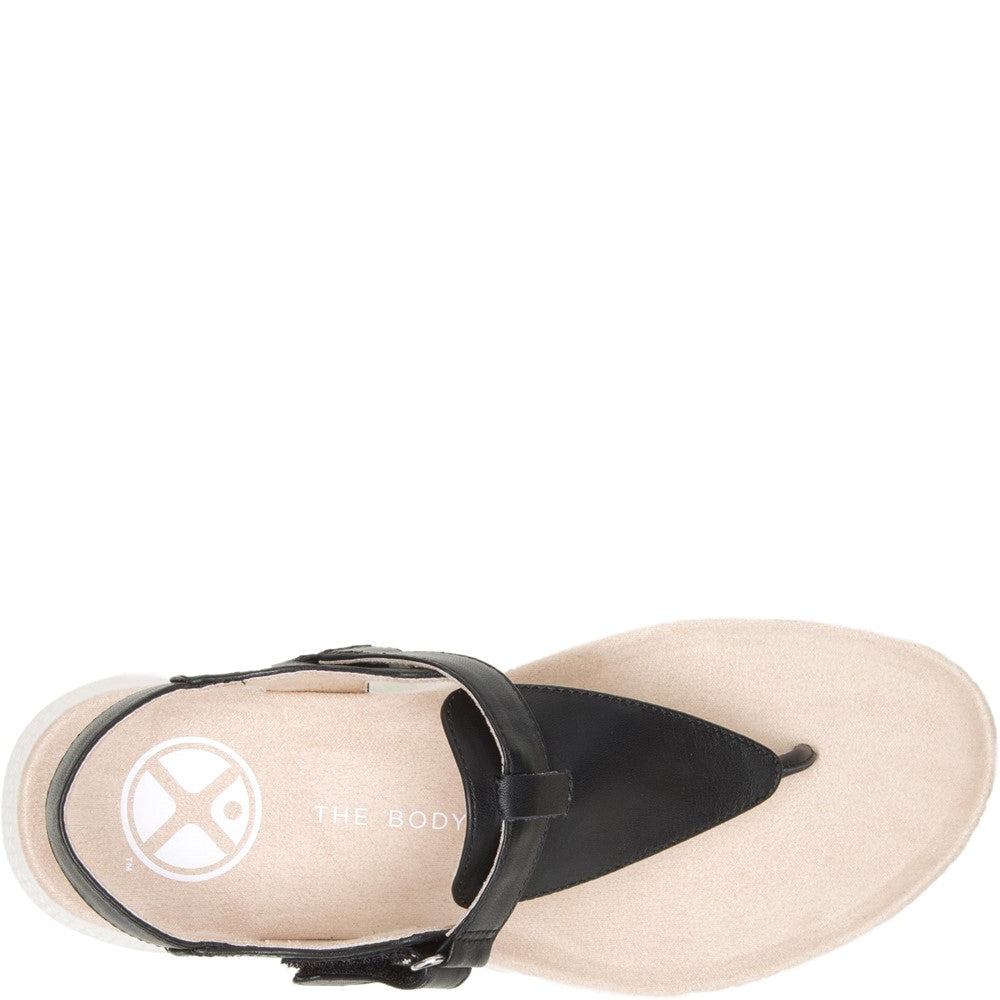 Sandal Ladies Summer Black Hush Puppies Breathe Toepost