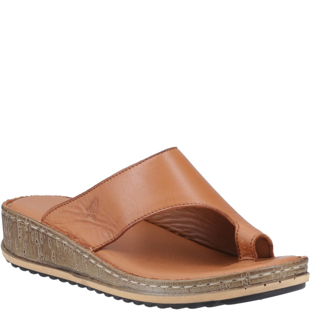 Sandal Ladies Summer Tan Hush Puppies Elissa Toepost Sandal