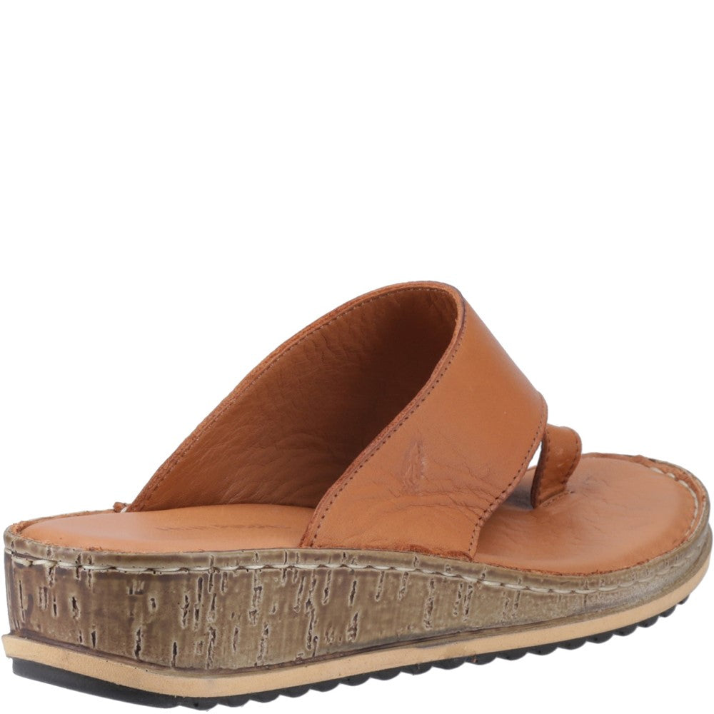 Sandal Ladies Summer Tan Hush Puppies Elissa Toepost Sandal