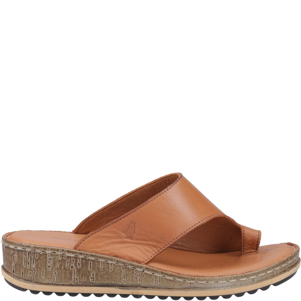 Sandal Ladies Summer Tan Hush Puppies Elissa Toepost Sandal